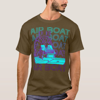 Luchtboot Airboot Airboot Fanboat Retro Air Boat T-shirt
