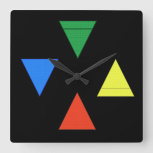 Luchtbrandwater Aarde Vierkante Klok