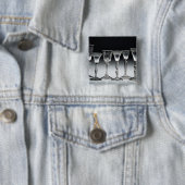 Luchtdraaibril, 1750-60 vierkante button 5,1 cm (In situ)