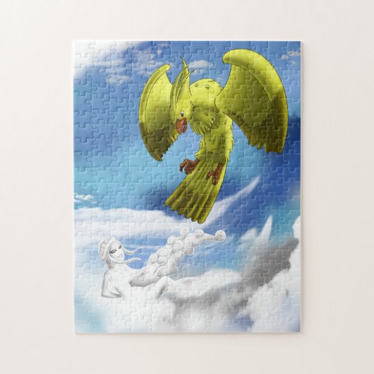 Luchtelement en vogel legpuzzel (Verticaal)