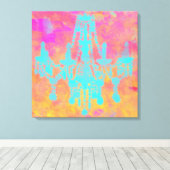 Luchters Art in Reds & Golds Canvas Afdruk (Insitu (Houten vloer))