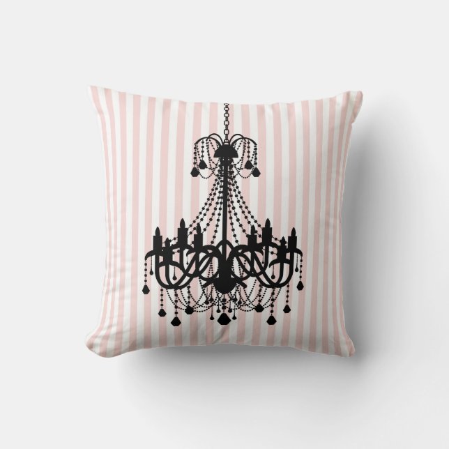  luchters en roze strips kussen (Voorkant)