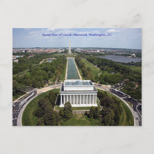Luchtfoto Lincoln Memorial Washington DC Sympathie Briefkaart