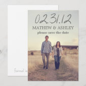 Luchtfoto-ontwerptekst Save The Date-aankondiginge Date (Voorkant / Achterkant)