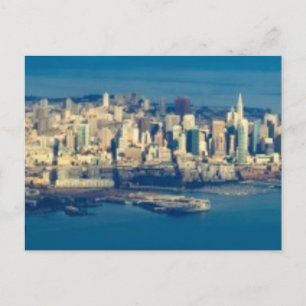 Luchtfoto van de baai van San Francisco Briefkaart
