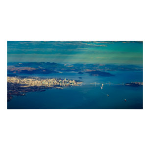 Luchtfoto van de baai van San Francisco Perfect Poster