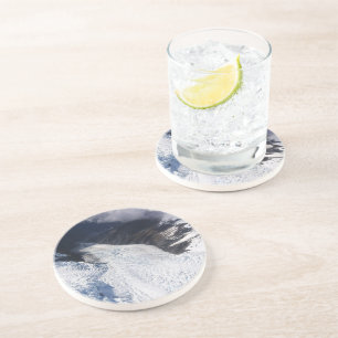 Luchtfoto van Franz Josefgletsjer, Nieuw-Zeeland Zandsteen Onderzetter