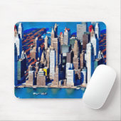 Luchtfoto van Manhattan Uitzicht Muismat (Met muis)