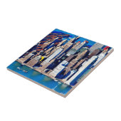 Luchtfoto van Manhattan Uitzicht Tegeltje (Zijkant)