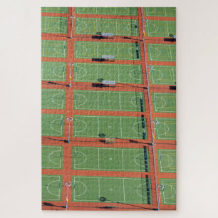 Luchtfoto van tennisbanen legpuzzel