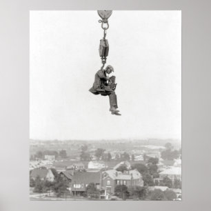 Luchtfotograaf, 1925. Antieke foto Poster