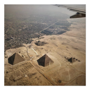 Luchtfoto's van pyramiden uit Egypte Perfect Poster