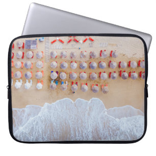 Luchtfoto's van zeeschildpadden overdag laptop sleeve