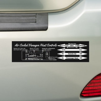 Luchtgekoelde hitteregelingen Aircooledvanagon Bum Bumpersticker