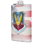 Luchtgevechtscommando met Amerikaanse vlag Heupfles (Links)