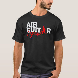 Luchtgitarenlegende Air Guitar Gitarist Muzikant P T-shirt