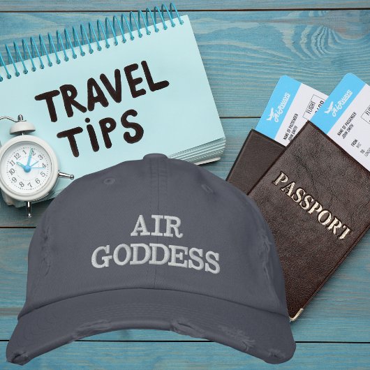 Luchtgodin Typografie, Wanderlust, Eenvoudig Geborduurde Pet