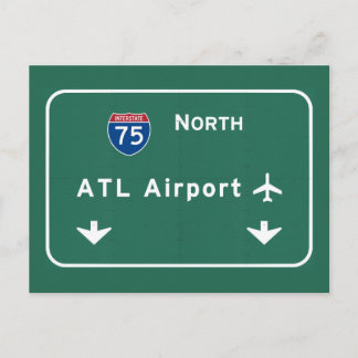 Luchthaven Atlanta ATL I-75 N Interstate Georgia - Briefkaart