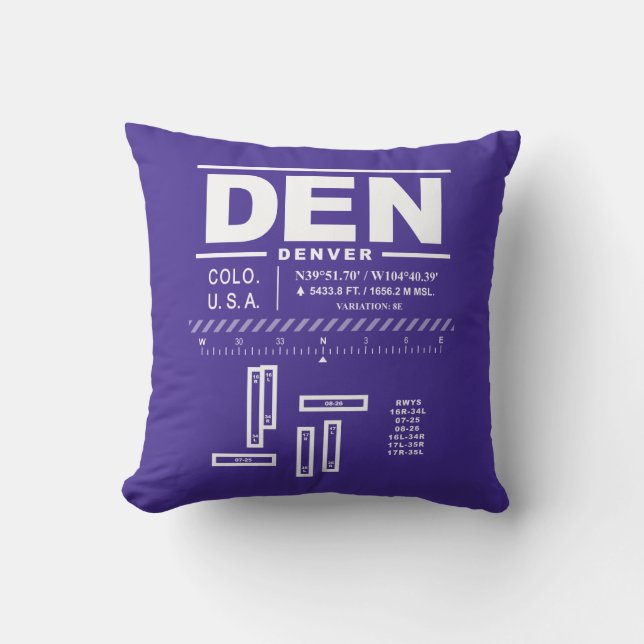 Luchthaven Denver International DEN Kussen (Voorkant)