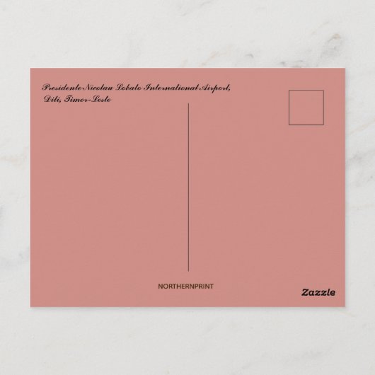 Luchthaven Dili Timor Leste Briefkaart (Achterkant)