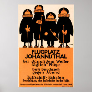 LUCHTHAVEN FLUGPLATZ JOHANNISTHAL VAN Julius Kling Poster