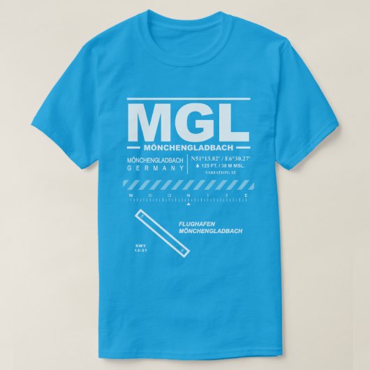 Luchthaven MGL T-Shirt Mönchengladbach (Design voorkant)