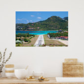 Luchthaven Saint Barthélemy (St. Barts) Poster (Keuken)