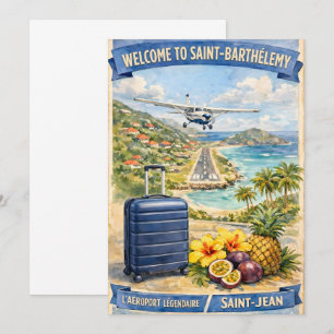 Luchthaven Saint-Barthélemy (vintage) Kaart