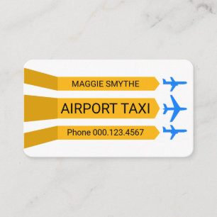 Luchthaven Startbaan Taxi Cab Service Visitekaartje