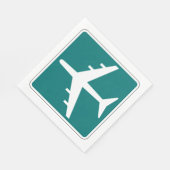 Luchthaven Symbool Teken Vliegtuigreis Icon Servet (Hoek)