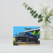 Luchthaven Taxi Transportation Service Visitekaartje (Staand voorkant)