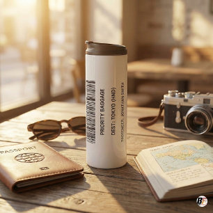 Luchthaven Tokyo HND Prioriteit Bagage Label Custo Thermosbeker