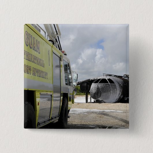 Luchthaven van Guam WONPAT Vierkante Button 5,1 Cm (Voorkant)