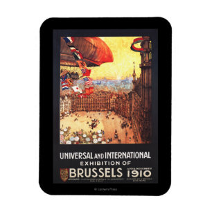 Luchthaven van Lebaudy met wereldvlaggen bij Expo Magneet