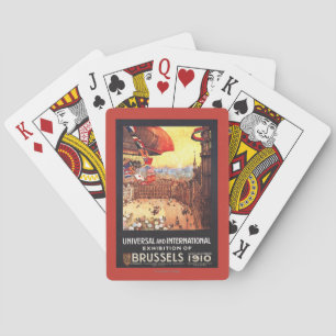 Luchthaven van Lebaudy met wereldvlaggen bij Expo Pokerkaarten