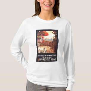 Luchthaven van Lebaudy met wereldvlaggen bij Expo T-shirt
