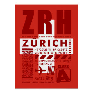 Luchthaven ZRH Zürich Perfect Poster
