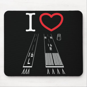 Luchthavenbanen 16L en 16R-Mousepad Muismat
