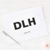 Luchthavencode - Duluth, Minnesota Ovale Sticker (Envelop)