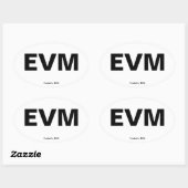 Luchthavencode - Eveleth, Minnesota Ovale Sticker (Vel)