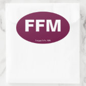 Luchthavencode — Fergus-Herfsten, Minnesota Ovale Sticker (Tas)