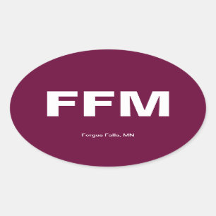 Luchthavencode — Fergus-Herfsten, Minnesota Ovale Sticker