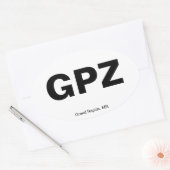 Luchthavencode - Grand Rapids, Minnesota Ovale Sticker (Envelop)