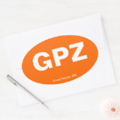 Luchthavencode - Grand Rapids, Minnesota Ovale Sticker (Envelop)