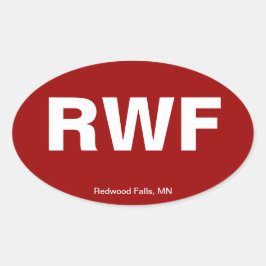 Luchthavencode - Herfsten van roodhout, Minnesota Ovale Sticker