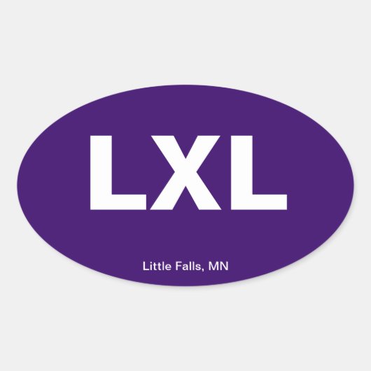 Luchthavencode - Kleine Herfsten, Minnesota Ovale Sticker (Voorkant)