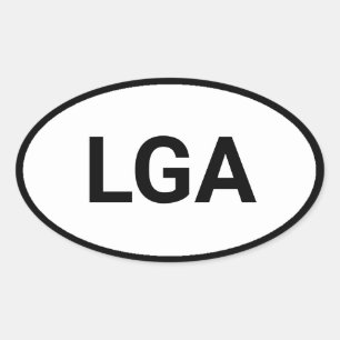 Luchthavencode personaliseren ovale sticker