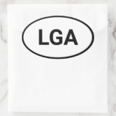 Luchthavencode personaliseren ovale sticker (Tas)