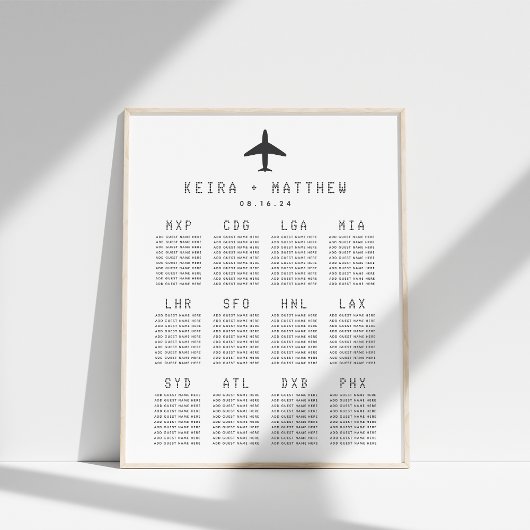 Luchthavencode reisthema Weddenschappen Poster