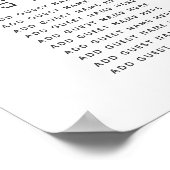 Luchthavencode reisthema Weddenschappen Poster (Hoek)